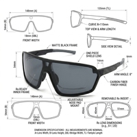 Lunettes de sport, lunettes de cyclisme, lunettes de soleil pour hommes et femmes, lunettes de soleil pour le cyclisme en plein air