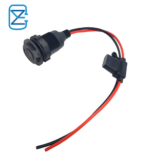 ที่ชาร์จ USB และช่องจุดบุหรี่แบบกันน้ำ IP68 12V-24V DC พร้อมฟิวส์ในตัวและชุดสายไฟสำหรับเรือเดินทะเล รถบ้าน รถบรรทุก - Product Image 2