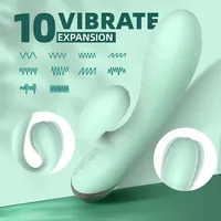 Neue Erwachsenen-Sexprodukte Aufblasbarer Rabbit-Vibrator Dildo G-Punkt-Vibrator für Frauen mit 10 Frequenzen Wasserdicht