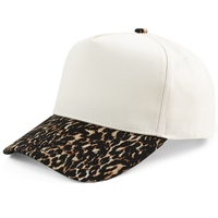 Gorra de Béisbol de 5 Paneles con Logotipo Personalizado OEM de Yancai, Visera con Estampado de Leopardo, Gorra de Alta Calidad para Hip Hop y Streetwear, Venta al Por Mayor