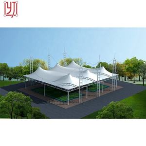 โครงสร้างหลังคาผ้าใบเหล็กสำหรับสนามบาสเกตบอล - Product Image 4