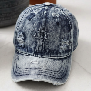 หมวกเบสบอลทรงเตี้ยแบบไม่มีโครงสร้าง สไตล์ Y2K ผ้าเดนิมฟอกสี ผ้าฝ้ายทำสีซีด ปรับขนาดได้ สไตล์ฮิปฮอป หมวกทรง Dad Hat สำหรับทุกเพศ ลายเสือดาว สปอร์ต ผ้าด็อบบี้ - Product Image 1