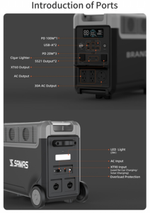 Manufacturer N066 3840Wh Mobile <strong>Power</strong> <strong>Bank</strong> 3600W AC Output Expandable with Extra Battery Pack Custom Logo - Product Image 3