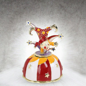 SHINNYGIFTS, <span class=keywords><strong>caja</strong></span> <span class=keywords><strong>de</strong></span> música <span class=keywords><strong>de</strong></span> payasos <span class=keywords><strong>de</strong></span> Metal pequeños pintados a mano con temática <span class=keywords><strong>de</strong></span> hadas, figurita Musical esmaltada Windup Melody, decoración del hogar para niños - Product Image 2