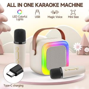 เครื่องคาราโอเกะพกพาพร้อมไฟ RGB และซับวูฟเฟอร์ รองรับหลายโหมดการเชื่อมต่อ ไมโครโฟนในตัว - Product Image 2