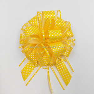 크리스마스 트리 장식 활 리본 점선 얇은 명주 그물 12 색 옵션 선물을위한 리본과 활 결혼식 - Product Image 5