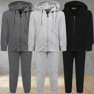 Conjuntos Deportivos Escolares Personalizados para Niños y Niñas - 100% Algodón, Secado Rápido, Diseño Deportivo con Capucha para Invierno - Product Image 3