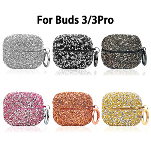 Coque Électroplaquée Scintillante en Gros pour Samsung Galaxy Buds 3 3Pro 2 2Pro Pro Live FE, Housse PC+Zircon - Product Image 4