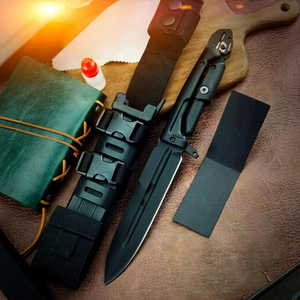 Cuchillo de Bolsillo ER Silence de Alta Calidad con Mango de Goma y Hoja de Acero Inoxidable, Personalizable OEM, para Camping, Supervivencia y Uso al Aire Libre - Product Image 1