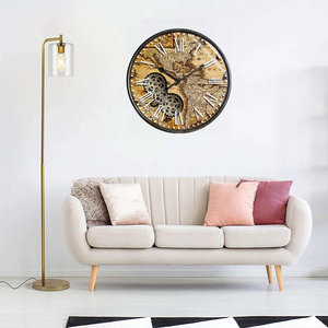 Stile moderno di lusso <span class=keywords><strong>50</strong></span> <span class=keywords><strong>cm</strong></span> industriale ingranaggio mobile meccanico orologio <span class=keywords><strong>da</strong></span> <span class=keywords><strong>parete</strong></span> di qualità Premium nero ago di ferro Design soggiorno - Product Image 4
