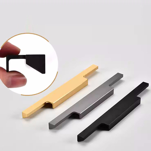 200mm--2700mm Dumb Black Kitchen Cabinet Drawer <strong>Door</strong> Handle Aluminium Profile Aluminum Furniture Handle - Product Image 2