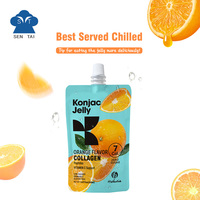 Collations saines Keto Vegan, gelée de fruits sucrée en sachet, boisson à la gelée de konjac avec peptides de collagène