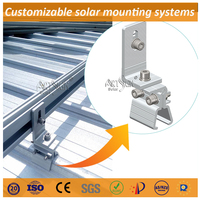 Supports de montage solaire ArtSign, pinces directes pour modules, structure en aluminium léger pour l'installation de panneaux sur toiture non-perforée