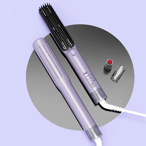 <strong>Portable</strong> 3-in-1 Electric Hot Air <strong>Hair</strong> <strong>Dryer</strong> with Brush One-Step Straightener Curler for Women for Home or Hotel Use - Product Image 4