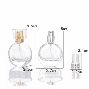 Travel Size 25mL Flat <b>Glass</b> Perfume Bottles with Gold Silver Screw Cap Lid Low MOQ <b>Spray</b>-head Fragrance Repackaging - Product Image 6
