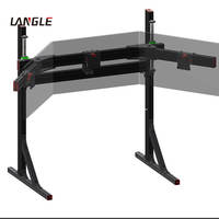 Supports de moniteur pour simulateur de course VR en aluminium noir personnalisés, compatibles avec un ou trois moniteurs – Offre Spéciale