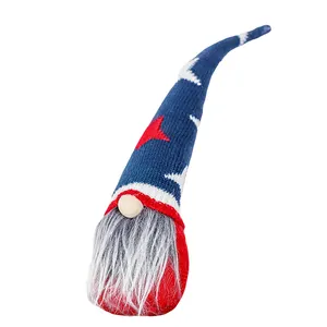 Новый дизайн, День Независимости, гномы, старик, игрушка, мягкая кукла, вязаная шапка, стоящая Рождественская безликая игрушка с бородой