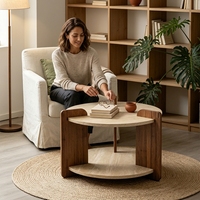 Table basse pliable moderne Deluxstar CT-26-0612, paire de tables basses en bois massif, durable, facile à nettoyer, meubles pour la maison, salon, chambre à coucher