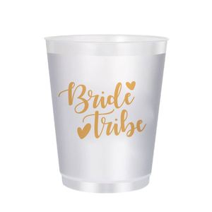 Vasos Reutilizables de Plástico PP Esmerilado Color Oro Rosa para Despedida de Soltera, Bodas, Compromisos y Celebraciones del Equipo de la Novia - Product Image 5