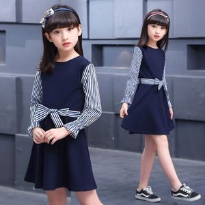 Conjunto de Falda y Blusa de Oficina al por Mayor de Fábrica China, con Lazo, 2 Piezas, Top de Manga Larga y Pantalones para Niñas - Product Image 2