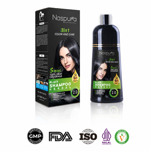 <span class=keywords><strong>Shampoo</strong></span> Colorante Nero alle Erbe 3 in 1, Copertura <span class=keywords><strong>Capelli</strong></span> Grigi, Olio di Argan, Colore Duraturo per <span class=keywords><strong>Capelli</strong></span> <span class=keywords><strong>Scuri</strong></span> - Product Image 1