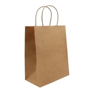 Sacs en papier kraft blanc uni pour le shopping, vente directe d'usine - Product Image 6
