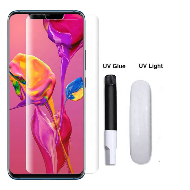 3D Full Curved Uv Light Liquid Tempered Glass Retail Package Screen Protector for Google Pixel 7 Pro