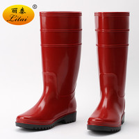 Bottes de pluie en PVC antidérapantes unisexes longues et économiques, bottes de travail imperméables, bottes en caoutchouc pour adultes, vente en gros