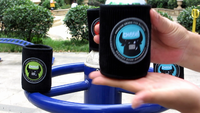 Coozies en tissu velours côtelé haut de gamme, 6 mm, avec patch brodé en néoprène et logo personnalisé, qualité supérieure, modèle vertical, vente en gros