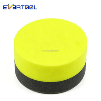 EVERTOOL Éponge de polissage pour pneus de garage, tampons de finition en mousse noire, tampon de polissage en mousse souple, éponge de polissage manuelle pour applications automobiles