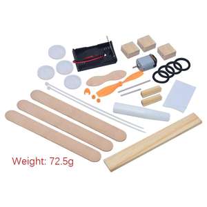 Modèle d'<span class=keywords><strong>avion</strong></span> de roulage électrique à monter soi-même, jouet <span class=keywords><strong>en</strong></span> <span class=keywords><strong>bois</strong></span>, <span class=keywords><strong>biplan</strong></span> à double moteur pour enfants, cadeau scientifique pour l'éducation des enfants - Product Image 2