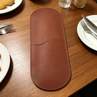 Sac de rangement pour couverts en cuir PU, sac pour fourchettes, couteaux et ustensiles de restaurant, étui pour couverts de camping