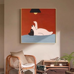 Animal Paintings Oil Canvas Decorative Painting With <b>Frame</b> Aluminum Alloy Abstract Design For Living Room Bedroom Entryway - Product Image 4