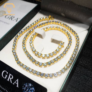 Testeur de diamant Collier de chaîne de tennis glacé Pass Silver 2mm-6.5mm VVS Moissanite 3mm-5mm Tailles disponibles - Product Image 1