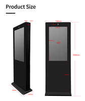 Écran publicitaire LCD extérieur couleur haute luminosité, étanche IP55, avec structure en acier
