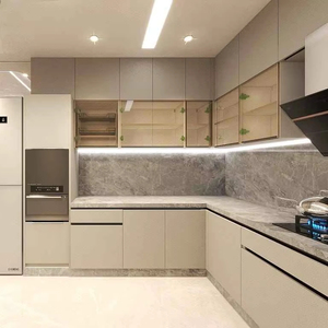 Çin'de toptancı özelleştirilmiş duvara monte ev mutfak dolabı dayanıklı paslanmaz çelik çalışma masası lavabo ve mutfak dolabı - Product Image 1