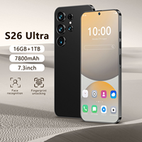 Teléfono Móvil Inteligente S26 Ultra de Perfil Delgado, Doble Núcleo, Doble SIM, 5G, Pantalla HD de 6.8 Pulgadas, 1 TB de Almacenamiento, 16 GB de RAM, Sistema Android 14
