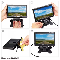 Écran LCD TFT 7 pouces pour voiture, bus, camion, moniteur de voiture pour caméra de recul