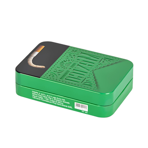 Tùy Chỉnh In Ấn Xách Tay 20Pcs Thuốc Lá Bao Bì Lưu Trữ Hình Chữ Nhật Lật <span class=keywords><strong>Top</strong></span> Tinplate Kim Loại Hộp Bản Lề Nắp Thuốc Lá Tin Trường Hợp - Product Image 4