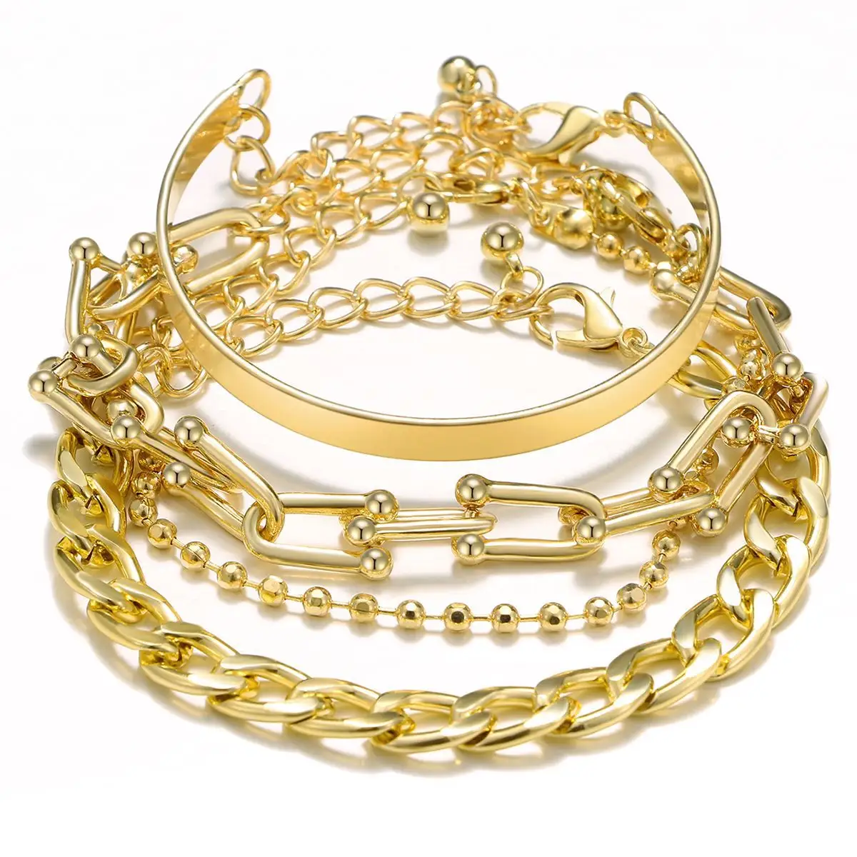 Ensemble de bracelets en chaîne de corde pour femmes, bijoux à breloques