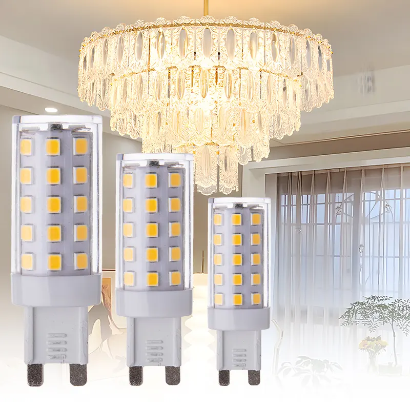 屋内照明調光可能3W4W5W 6W 7W 8W AC 110V 220VバイピンセラミックPCガラスCOBSMD G9LEDランプ電球シャンデリア照明用