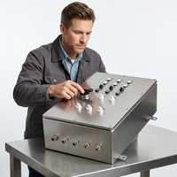 Boîtier de commande d'automatisation antidéflagrant Ex Db Eb IP66 IECEx ATEX pour projets d'automatisation des installations industrielles avec commande de démarrage/arrêt
