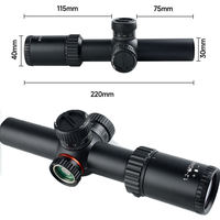 Lunette de chasse 1.2-6x24IR, diamètre 30 mm, étanche, antichoc, ligne de visée lumineuse rouge et verte, type universel