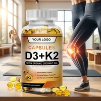 VitaSpring OEM Vitamine D3 K2 Capsules Soutien Immunitaire Supplément de Calcium Osseux Végétalien Magnésium Vitamine D3 K2 Capsules Molles