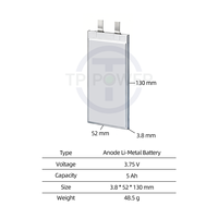 TPENERGY OEM Anode Li-Métal 390Wh/kg 3.75V 5000mAh Cellules semi-solides Batterie Lithium Pouch Cell pour UAV et Aéronefs Spéciaux