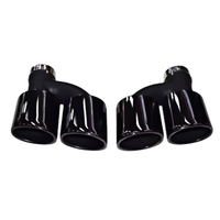 Mise à niveau du tuyau d'échappement Audi A4 A5 A6 A7 S4 S5 S6 S7 en fibre de carbone acier inoxydable noir buse de silencieux tête d'échappement
