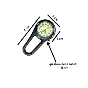 Set di 2 orologi unisex al quarzo con clip che si illuminano al buio, numeri arabi grandi, portatili con fibbia, ideali per medici e infermieri - Product Image 2