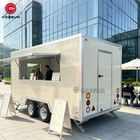 Remorque de bar mobile en acier Cogsun 10FT 11.5FT, remorque alimentaire, restauration en plein air, certifiée DOT, cuisine mobile de rue