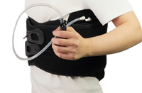 Ceinture lombaire gonflable avec pompe manuelle, compression réglable, système de serrage par poulie pour un soulagement personnalisé des douleurs dorsales