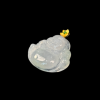 Natürlicher burmesischer Jadeit-Anhänger in Buddha-Form, hochwertiger Jadeit-Anhänger, Unisex, burmesischer Jadeit (mit NGTC-Zertifikat)